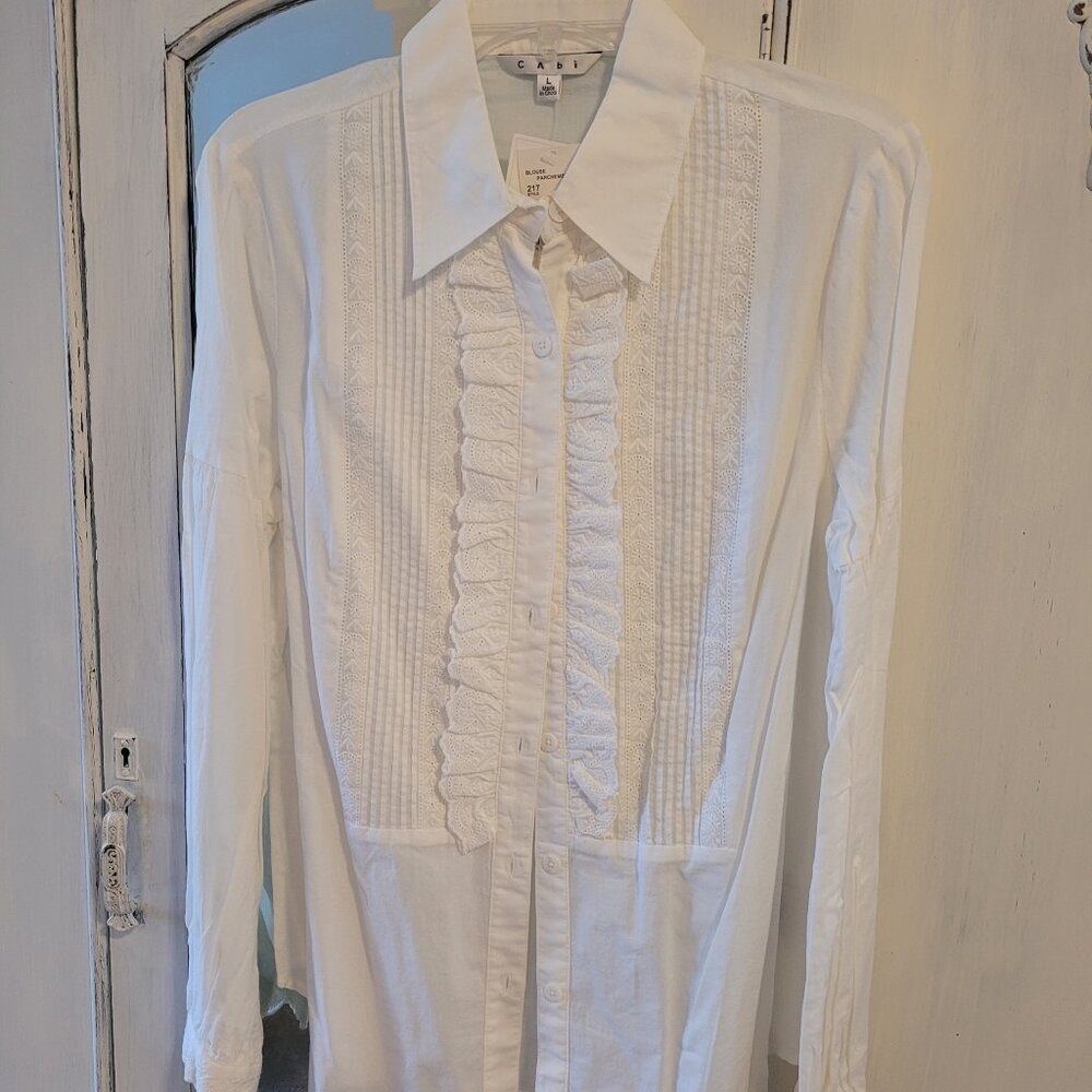 Cabi white cotton top